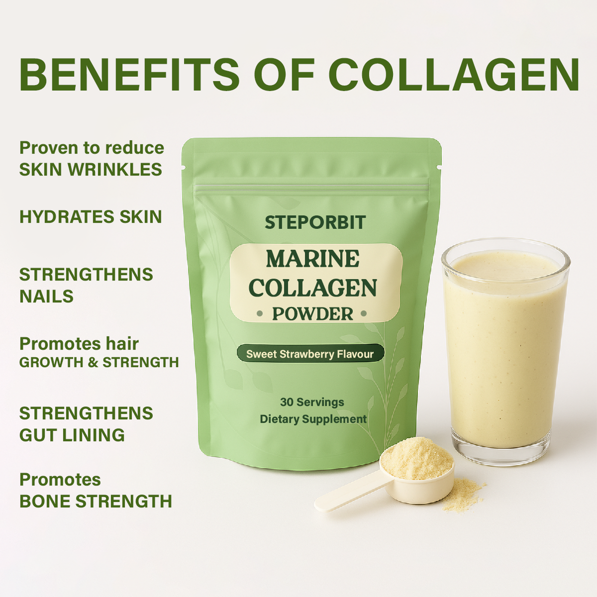 Type 1 Hydrolysed Marine Collagen Powder